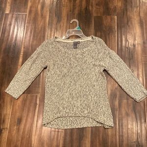 Gray and white heathered sweater